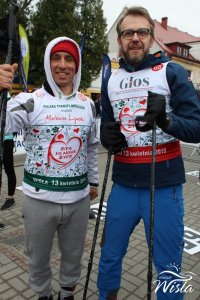 Rozgrzewka uczestników biegu